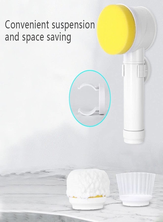 Jonicy Electrically Driven 5 in 1 Magic Brush Cleaner for Kitchen, Bathroom, Tiles Wash, Carpet, Bath Showers, USB Rechargeable Cleaning Brush - Image 4